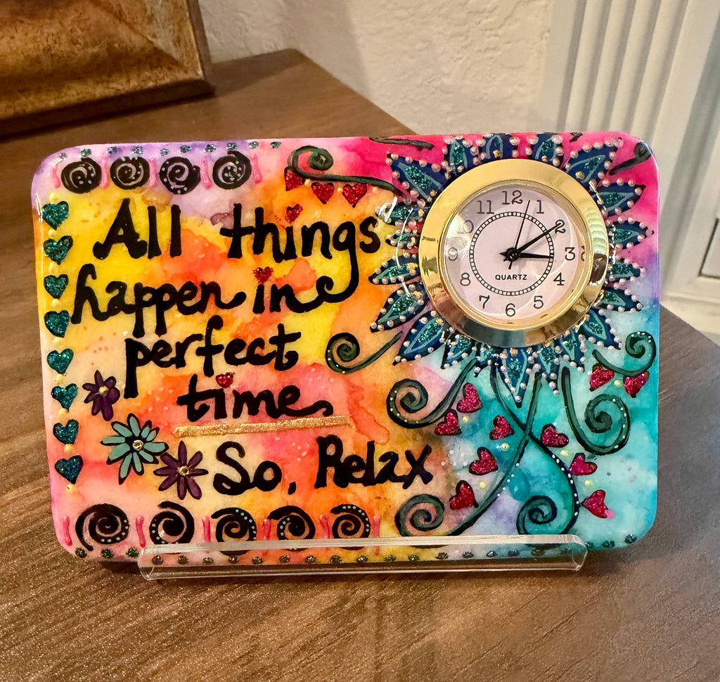 Desk Clock: All Things Happen in Perfect Time...