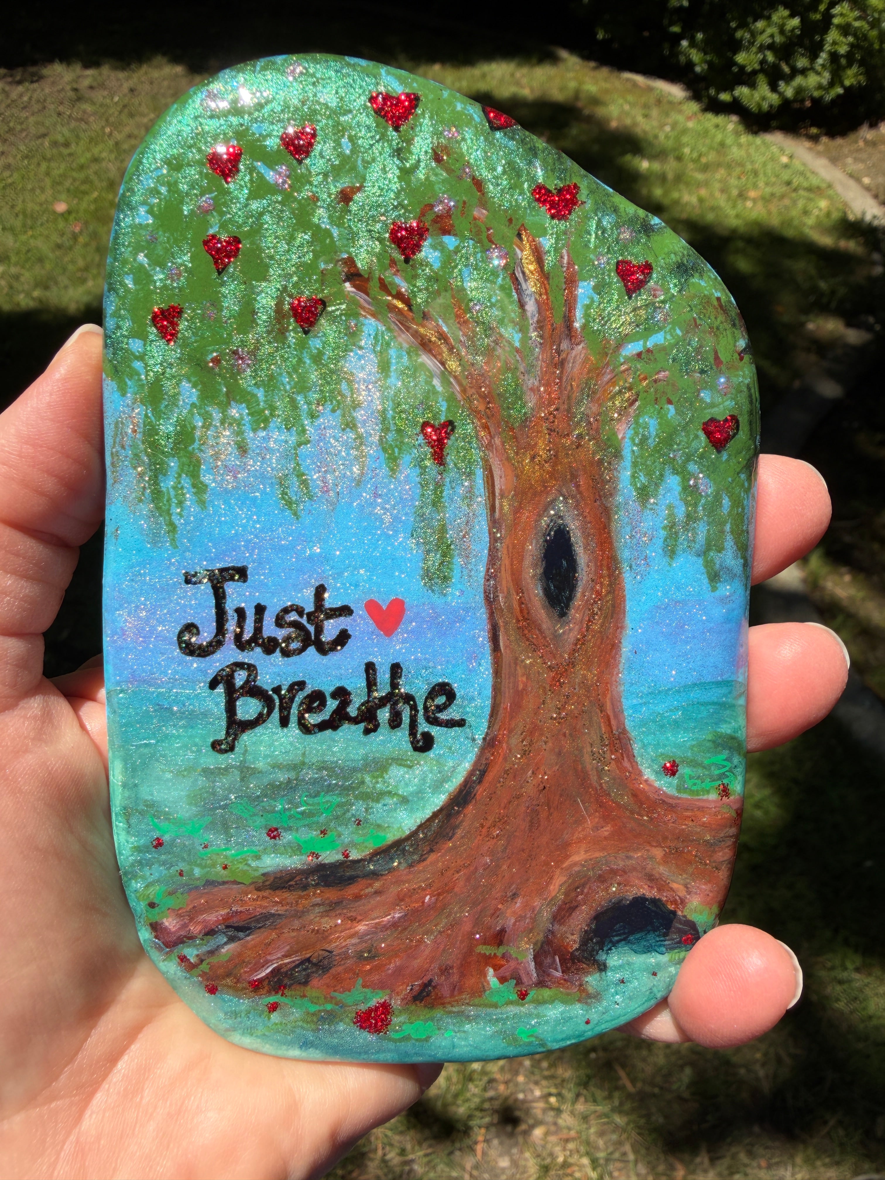Desk Stone: Just Breathe