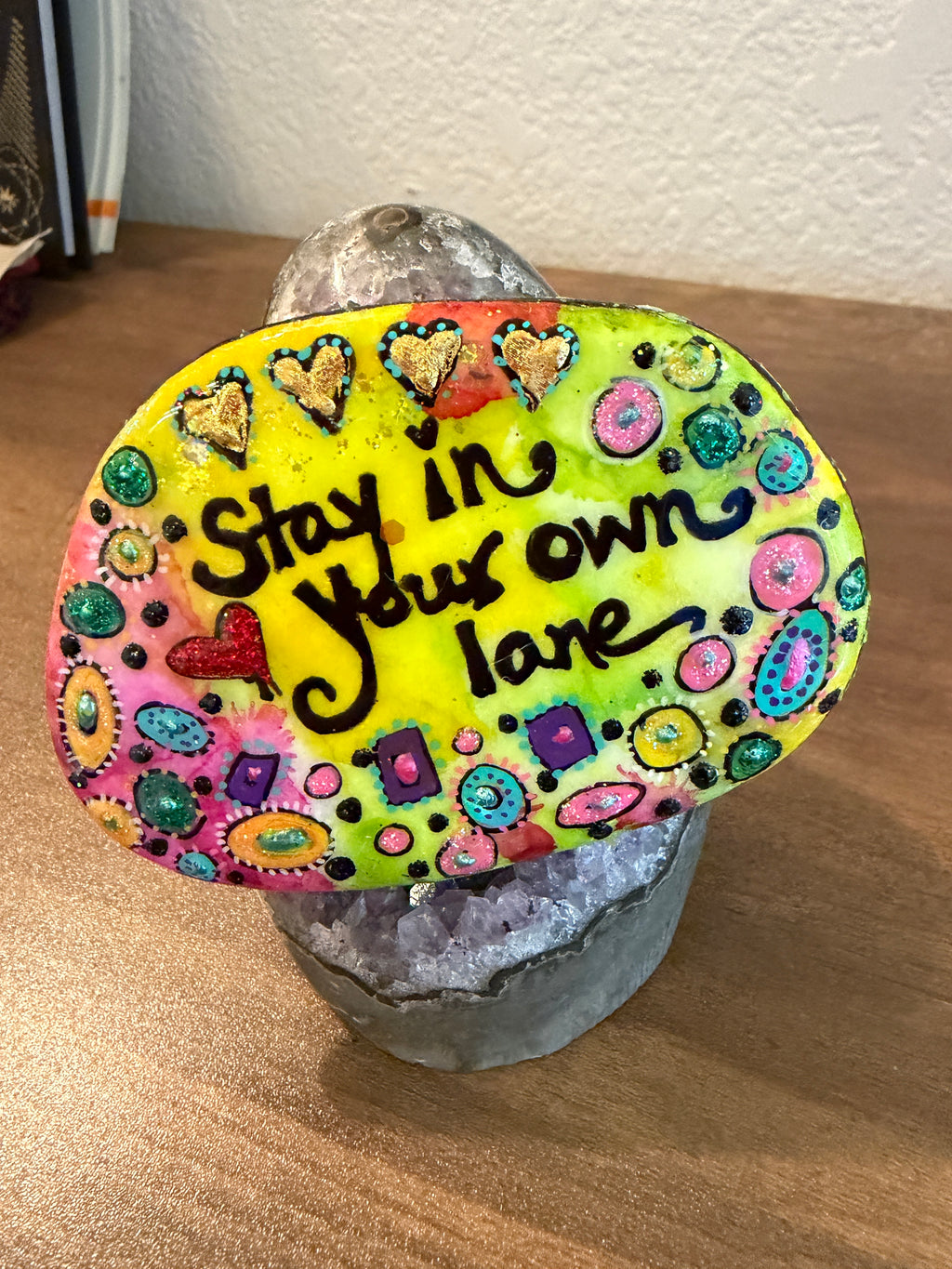 Desk Stone: Stay in Your Own Lane