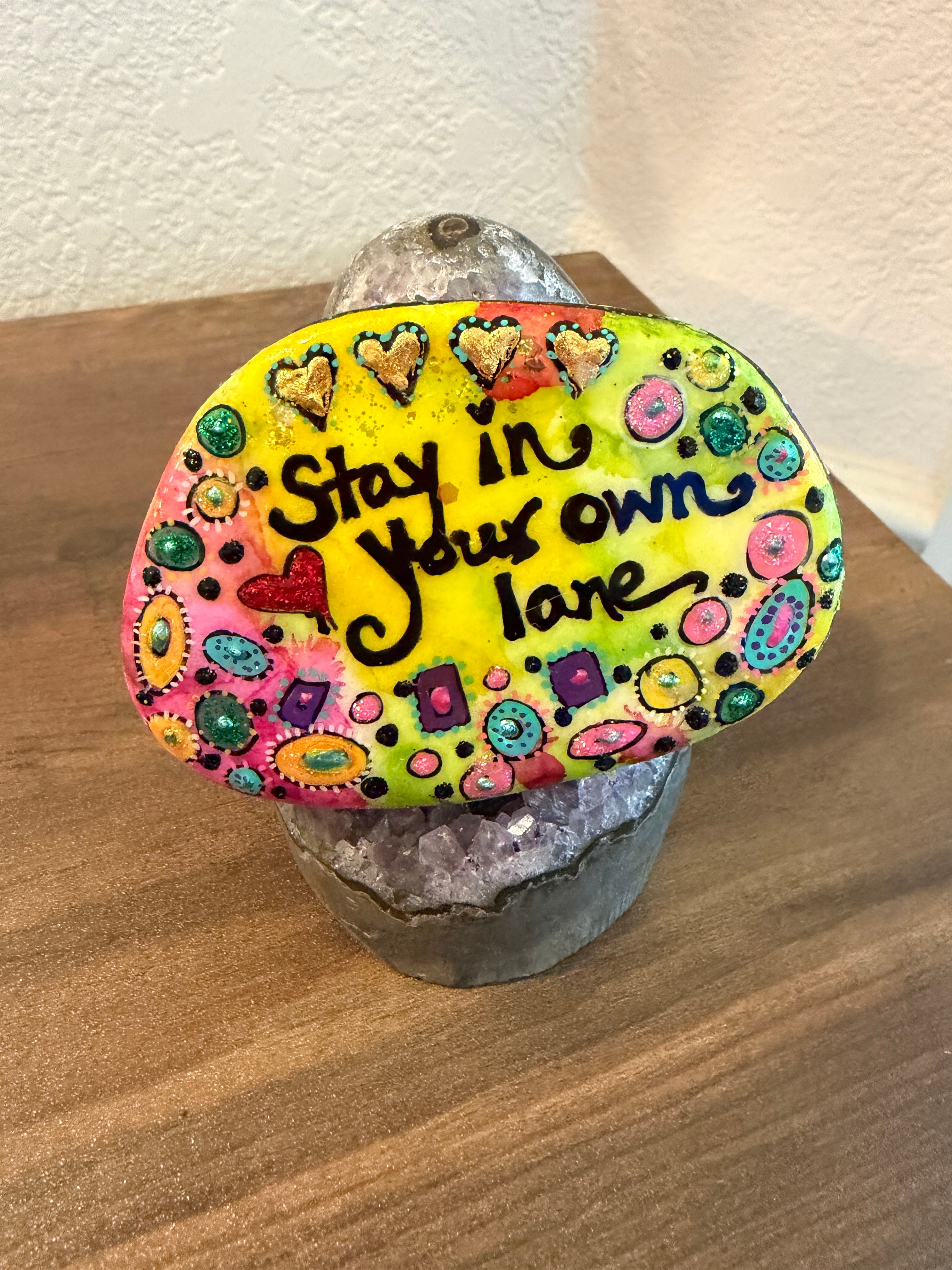 Desk Stone: Stay in Your Own Lane