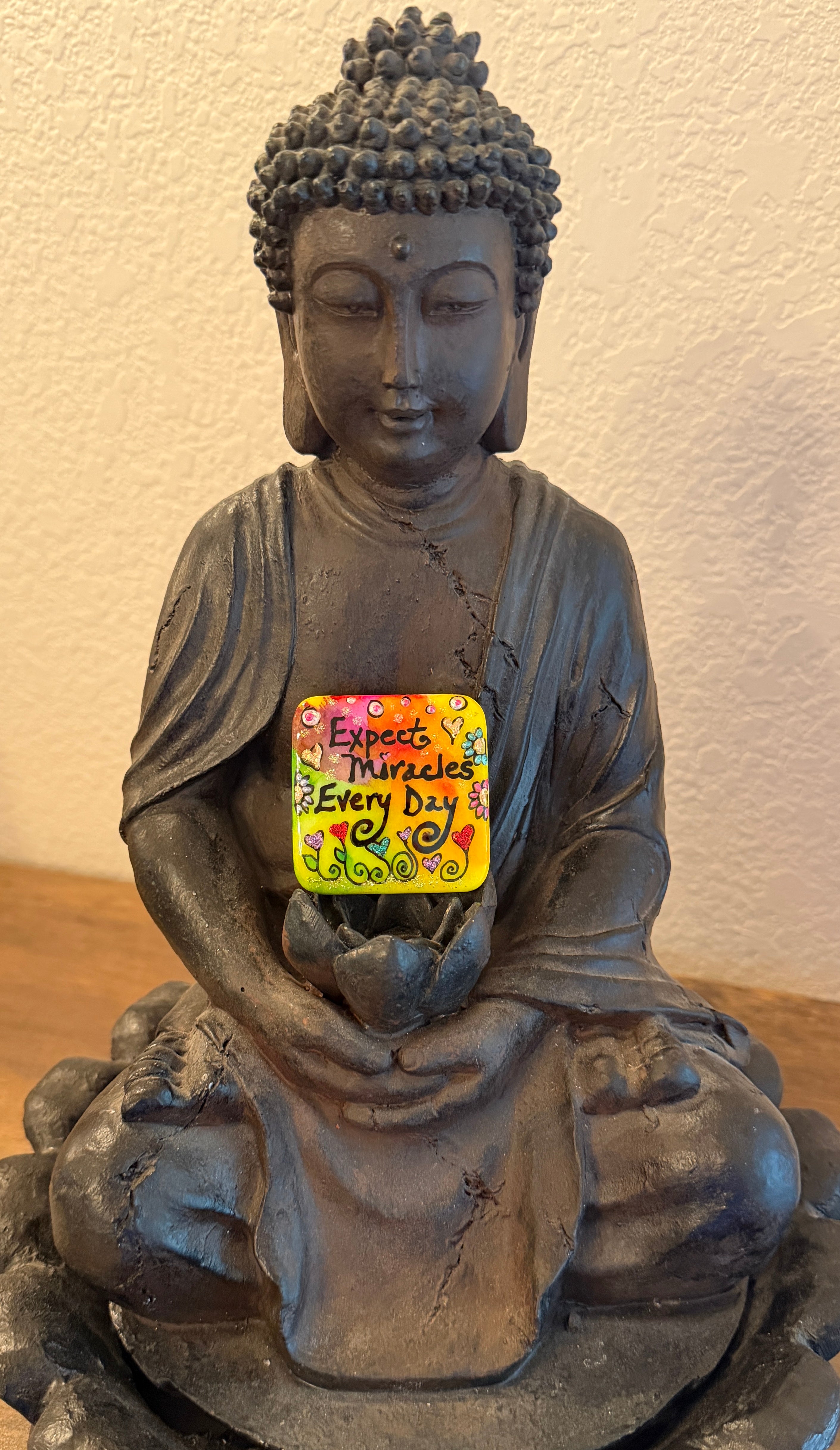 Greek Marble Magnet: Expect Miracles Every Day