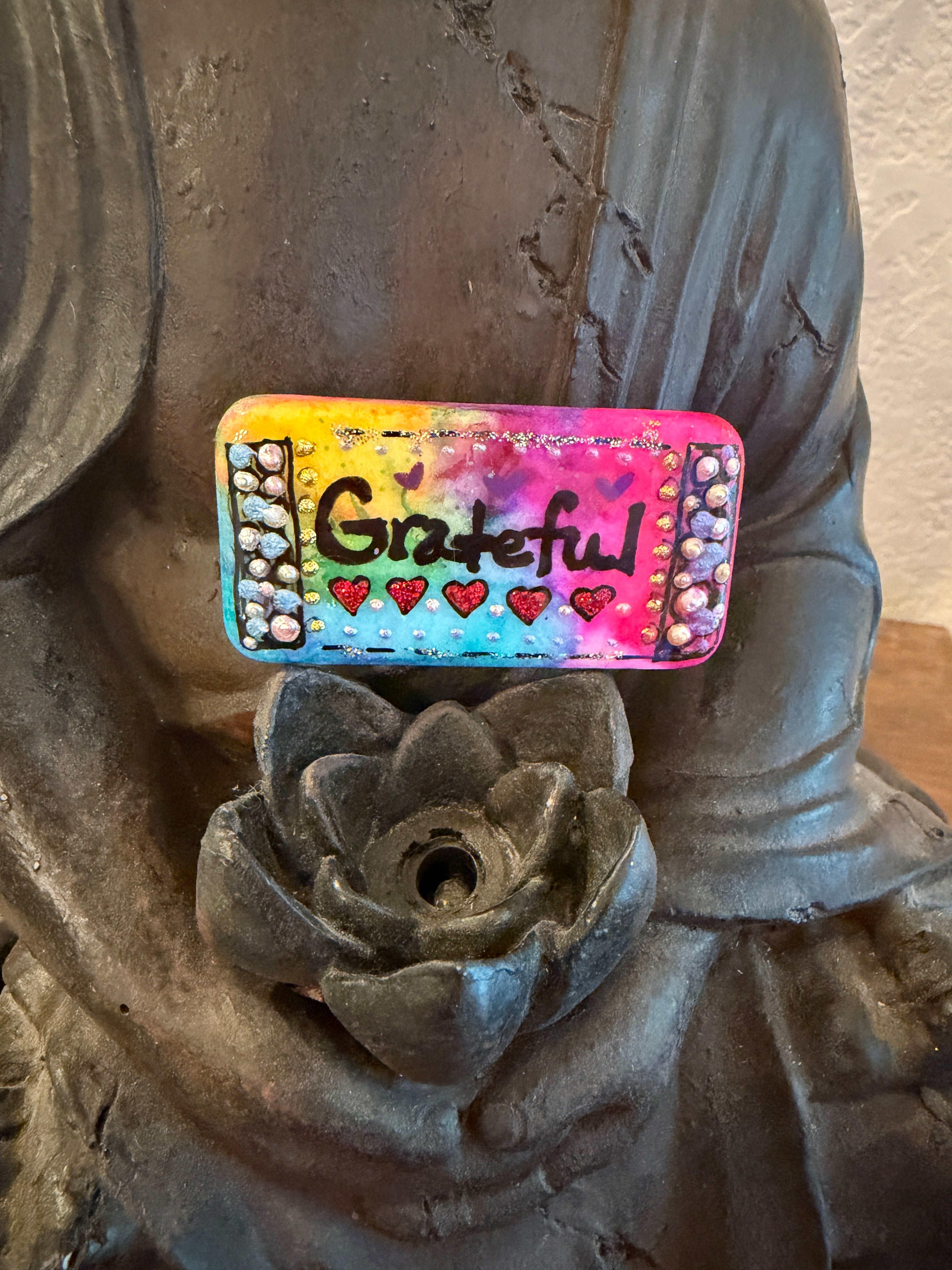 Greek Marble Magnet: Grateful
