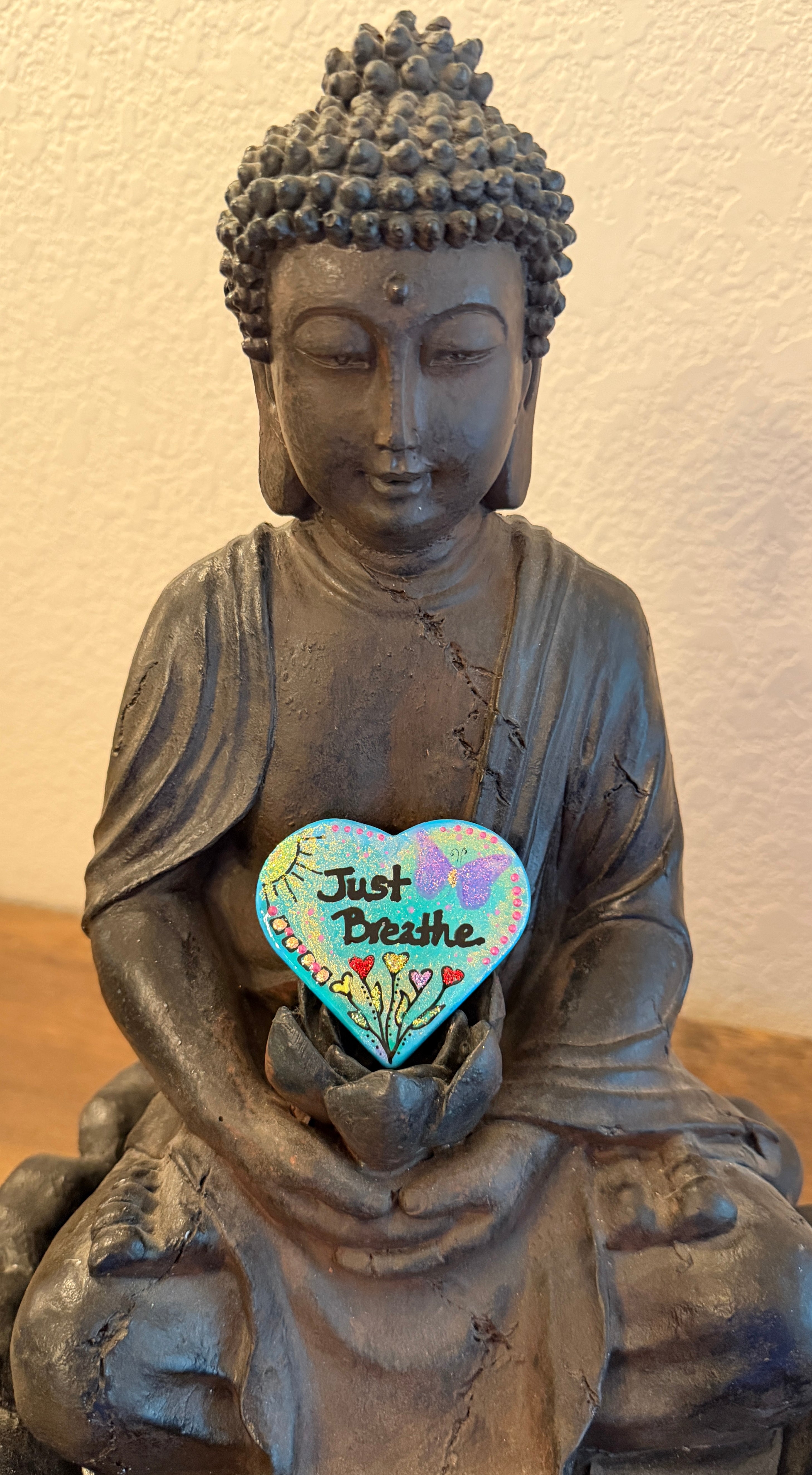 Greek Marble Magnet: Just Breathe